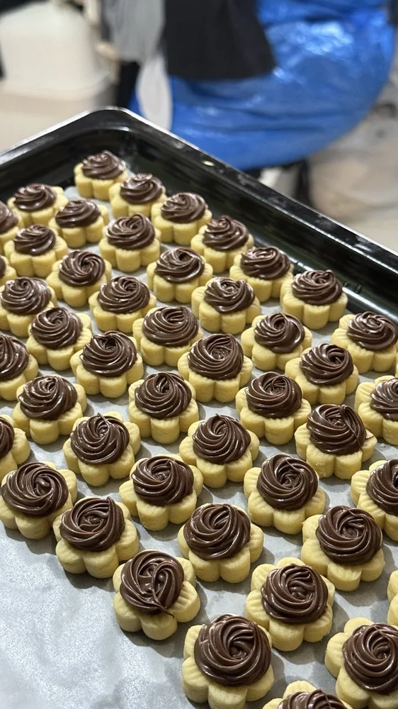 A tray of Mini Nutella Tarts